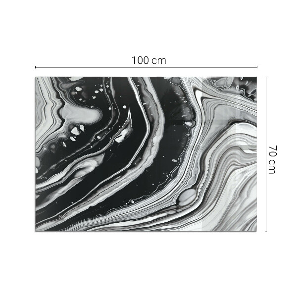 Rechteckige Glasbodenplatte für Ofen Abstrakte wellenförmige und lineare Muster