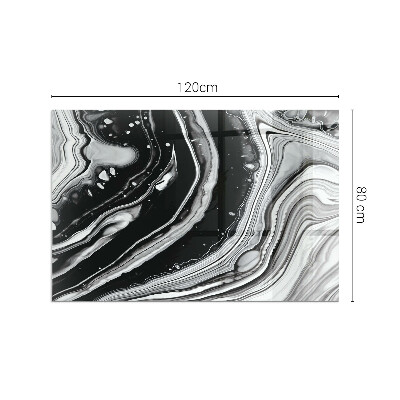 Rechteckige Glasbodenplatte für Ofen Abstrakte wellenförmige und lineare Muster