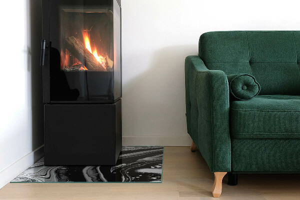 Rechteckige Glasbodenplatte für Ofen Abstrakte wellenförmige und lineare Muster