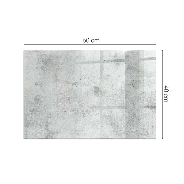 Rechteckige Funkenschutzplatte Glas Betonstruktur im Rohstil