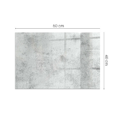 Rechteckige Funkenschutzplatte Glas Betonstruktur im Rohstil