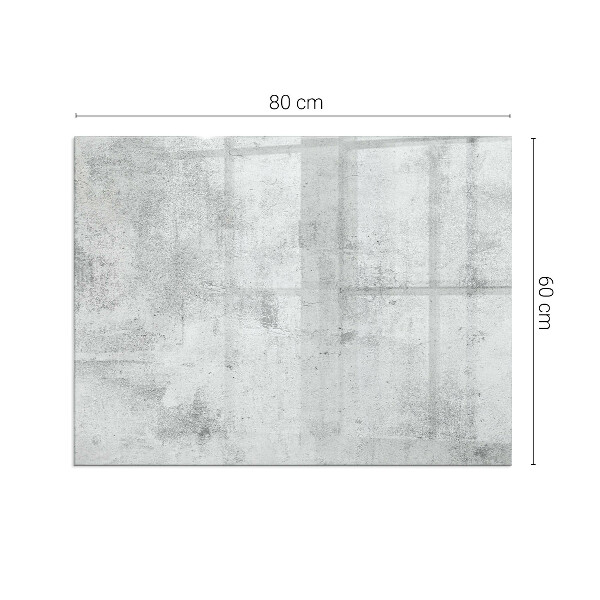 Rechteckige Funkenschutzplatte Glas Betonstruktur im Rohstil