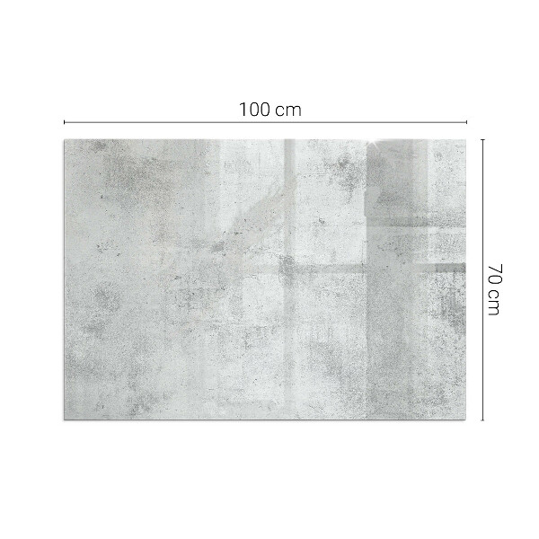 Rechteckige Funkenschutzplatte Glas Betonstruktur im Rohstil