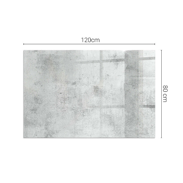 Rechteckige Funkenschutzplatte Glas Betonstruktur im Rohstil