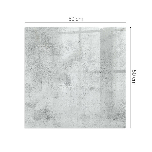 Rechteckige Funkenschutzplatte Glas Betonstruktur im Rohstil