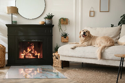 Rechteckige Glasbodenplatte für Ofen Fließendes abstraktes Motiv