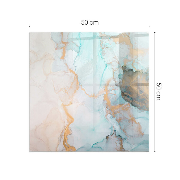 Rechteckige Glasbodenplatte für Ofen Fließendes abstraktes Motiv