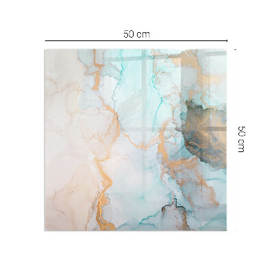 Rechteckige Glasbodenplatte für Ofen Fließendes abstraktes Motiv