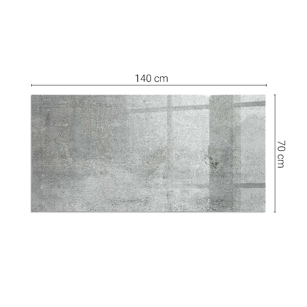 Rechteckige Glasplatte für Kaminofen Sichtbeton im minimalistischen Stil