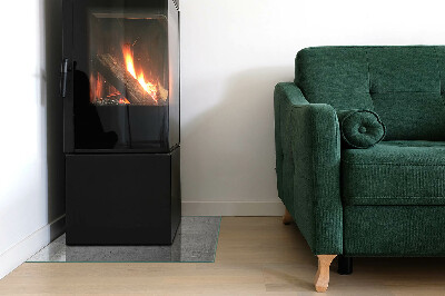 Rechteckige Glasplatte für Kaminofen Sichtbeton im minimalistischen Stil