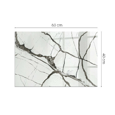 Rechteckige Funkenschutzplatte Glas Marmoradern in elegantem Stil