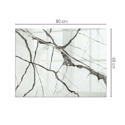 Rechteckige Funkenschutzplatte Glas Marmoradern in elegantem Stil