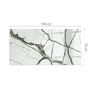 Rechteckige Funkenschutzplatte Glas Marmoradern in elegantem Stil