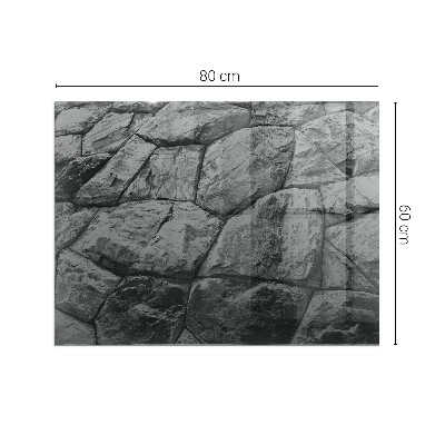 Rechteckige Glasplatte für Kaminofen Steinoptik in natürlicher Ausführung