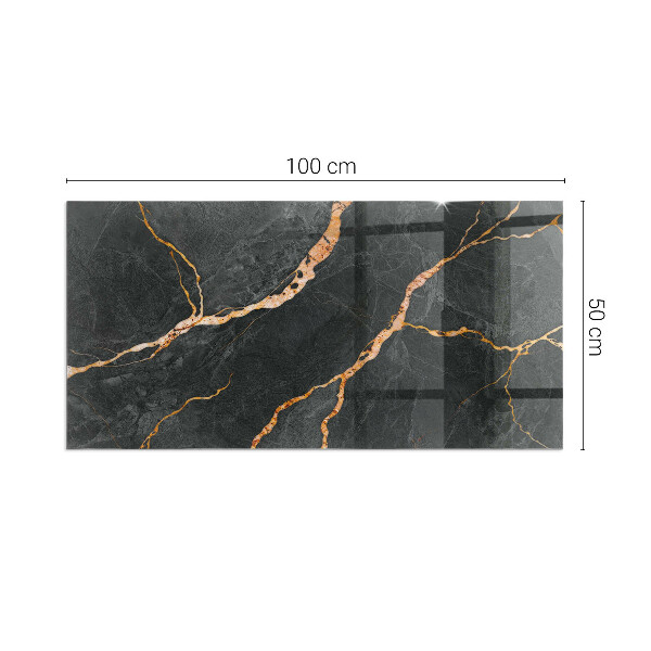 Rechteckige Glasbodenplatte für Ofen Marmoroptik mit feiner Maserung