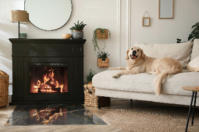 Rechteckige Glasbodenplatte für Ofen Marmoroptik mit feiner Maserung