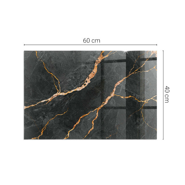 Rechteckige Glasbodenplatte für Ofen Marmoroptik mit feiner Maserung