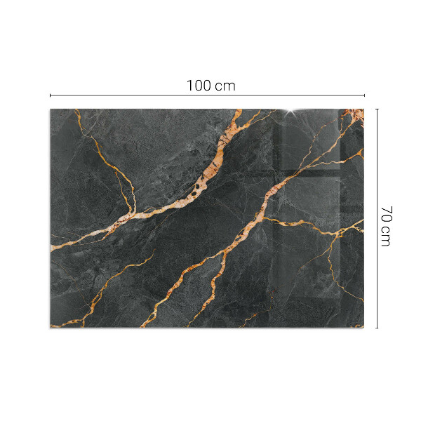 Rechteckige Glasbodenplatte für Ofen Marmoroptik mit feiner Maserung
