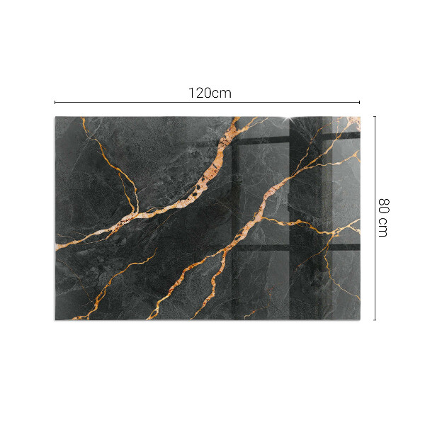 Rechteckige Glasbodenplatte für Ofen Marmoroptik mit feiner Maserung