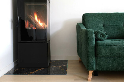 Rechteckige Glasbodenplatte für Ofen Marmoroptik mit feiner Maserung