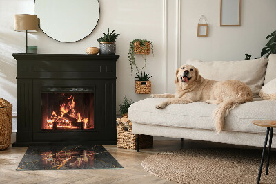 Rechteckige Glasbodenplatte für Ofen Marmoroptik mit feiner Maserung