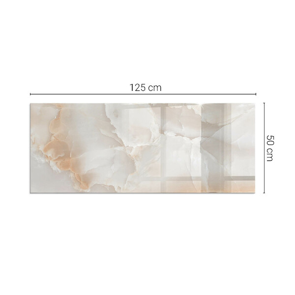 Rechteckige Funkenschutzplatte Glas organisches Steinmotiv