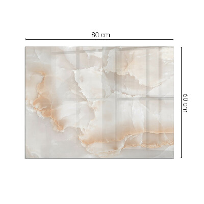 Rechteckige Funkenschutzplatte Glas organisches Steinmotiv