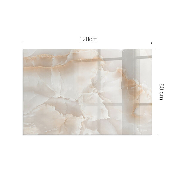 Rechteckige Funkenschutzplatte Glas organisches Steinmotiv