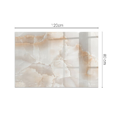 Rechteckige Funkenschutzplatte Glas organisches Steinmotiv