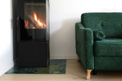 Rechteckige Funkenschutzplatte Glas Pflanzenmuster mit Schmetterlingen