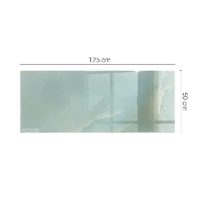 Rechteckige Glasbodenplatte für Ofen Marmormotiv in dezenten Farbtönen