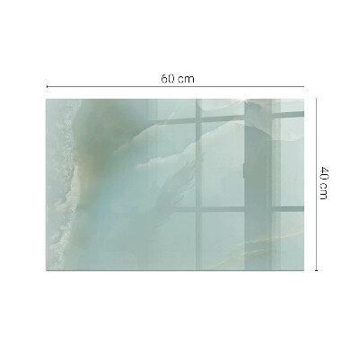 Rechteckige Glasbodenplatte für Ofen Marmormotiv in dezenten Farbtönen