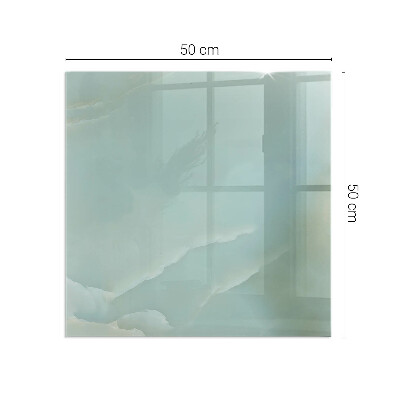 Rechteckige Glasbodenplatte für Ofen Marmormotiv in dezenten Farbtönen