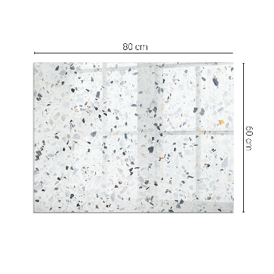 Rechteckige Glasbodenplatte für Ofen Steinmuster mit kleinen Akzenten