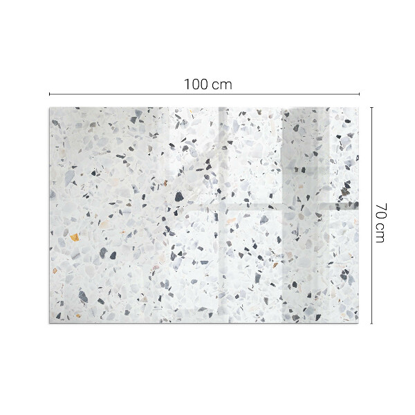 Rechteckige Glasbodenplatte für Ofen Steinmuster mit kleinen Akzenten