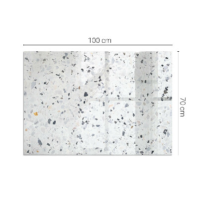 Rechteckige Glasbodenplatte für Ofen Steinmuster mit kleinen Akzenten