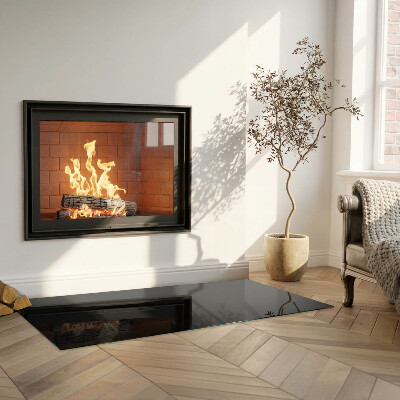 Rechteckige Glasbodenplatte für Ofen Farbe: Schwarz