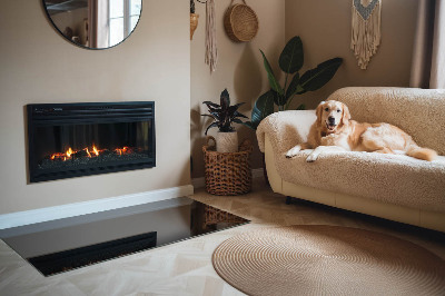 Rechteckige Glasbodenplatte für Ofen Farbe: Schwarz