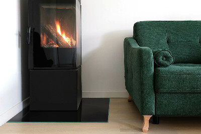 Rechteckige Glasbodenplatte für Ofen Farbe: Schwarz