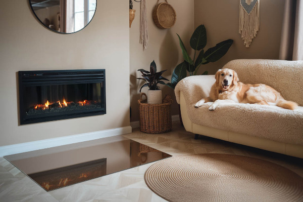 Rechteckige Glasbodenplatte für Ofen Farbe Braun