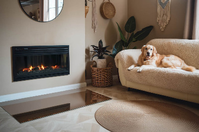 Rechteckige Glasbodenplatte für Ofen Farbe Braun