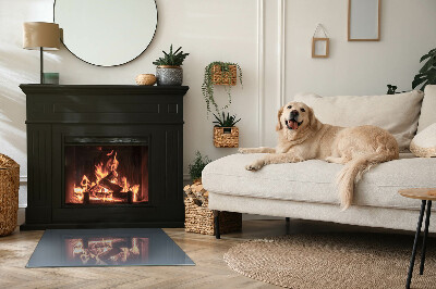 Rechteckige Funkenschutzplatte Glas Farbe: Dunkelblau