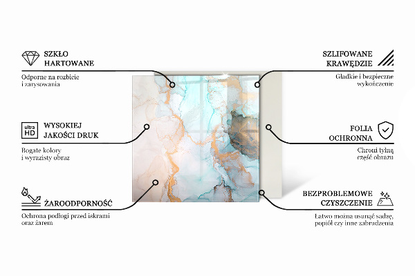 Rechteckige Glasbodenplatte für Ofen Farbe Beige