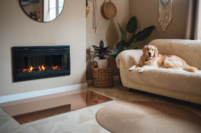 Rechteckige Glasbodenplatte für Ofen Farbe Braun