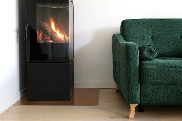 Rechteckige Glasbodenplatte für Ofen Farbe Braun