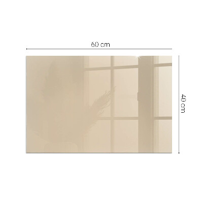 Rechteckige Funkenschutzplatte Glas Farbe Beige