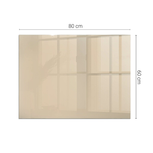 Rechteckige Funkenschutzplatte Glas Farbe Beige