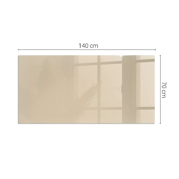 Rechteckige Funkenschutzplatte Glas Farbe Beige