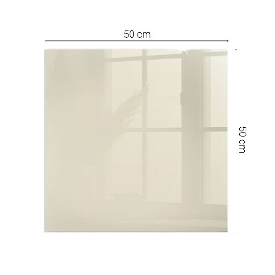 Rechteckige Glasplatte für Kaminofen Farbe Beige