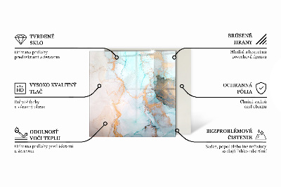 Rechteckige Glasplatte für Kaminofen Farbe Beige